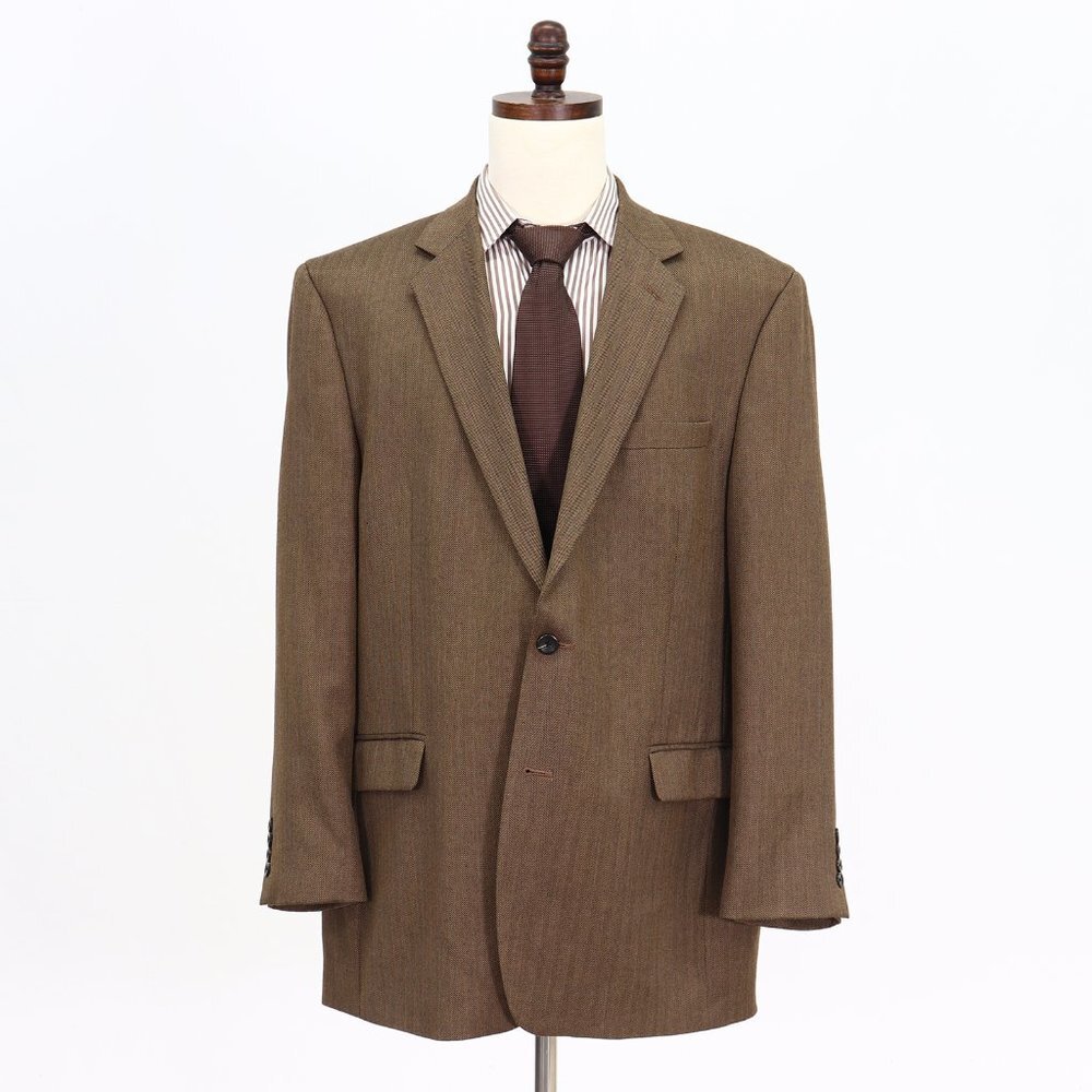 Croft & Barrow 48L Brown HB 2-Button Sport Coat Blazer Jacket V838